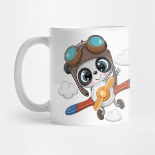 Panda pilot on a plane Mug